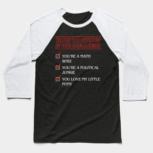 Nerd checklist Baseball T-Shirt